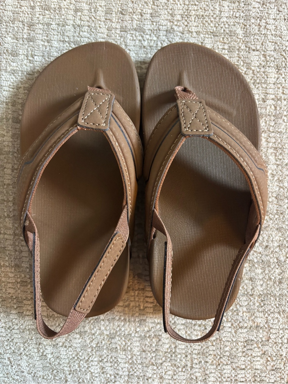 Kids Brown Comfort Flip-Flop Sandals
